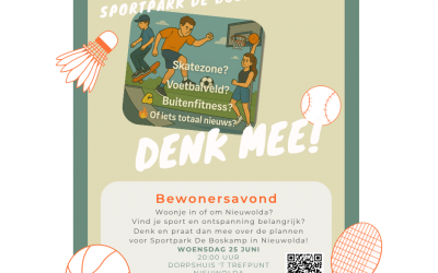 Inwoners Nieuwolda denk op 25 juni mee over Sportpark de Boskamp